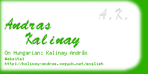 andras kalinay business card